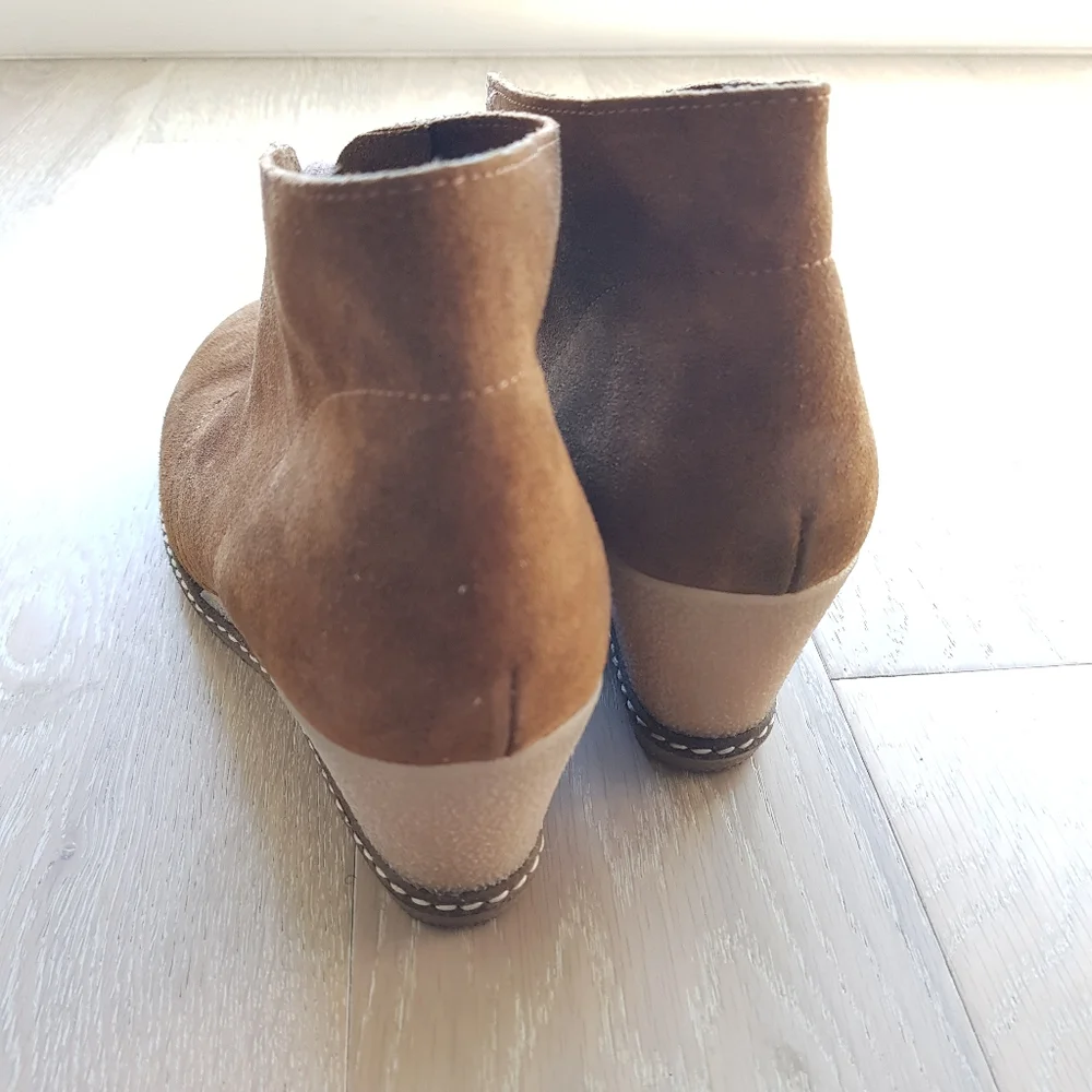 JCREW McCallister Suede Wedge platform Boots Chukka Bootie 10